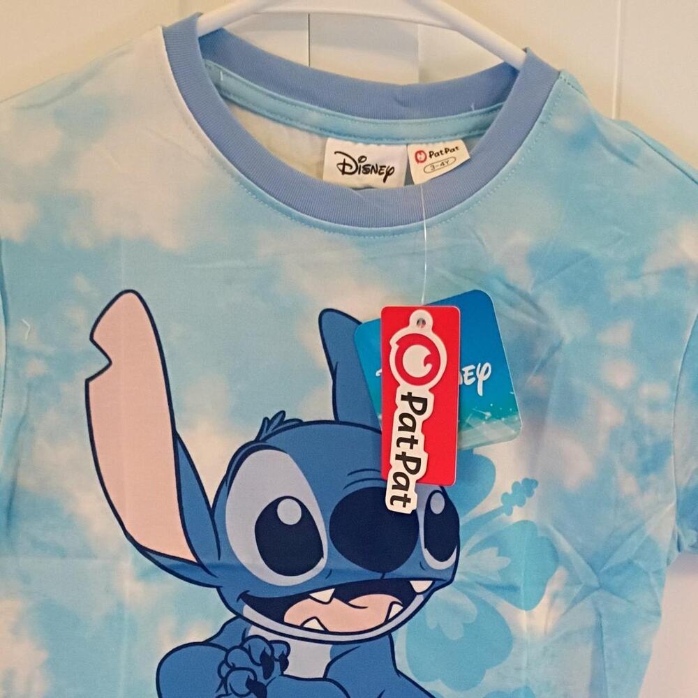 Disney stitch blue and white Toddler Tee